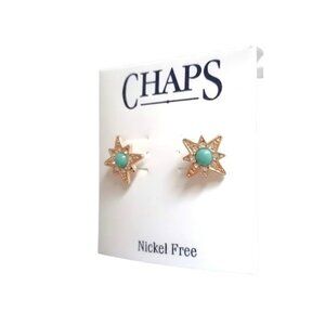 Chaps Turquoise North Start Stud Earrings